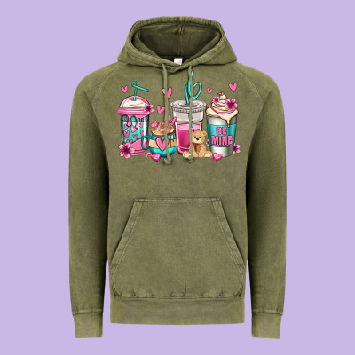 Valentines Day Coffee Vintage Hoodie Designed By Jasminsmagicworld