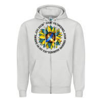 Dove Grey down syndrome Zipper Hoodie - Artiststas