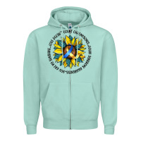 Seafoam down syndrome Zipper Hoodie - Artiststas
