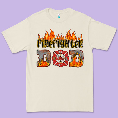 Firefighter Dad Premium Tee Designed By Hra Design Shop
