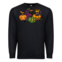 Black Black cat and pumpkin Premium Sweatshirt - NancyCooperArtShop
