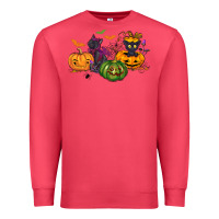 Cardinal Black cat and pumpkin Premium Sweatshirt - NancyCooperArtShop