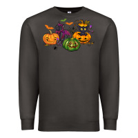 Smoke Black cat and pumpkin Premium Sweatshirt - NancyCooperArtShop