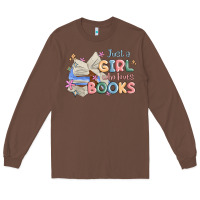 Chestnut just a girl who loves books Long Sleeve Tee - MaliasSmallBusiness