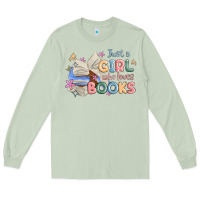 Matcha just a girl who loves books Long Sleeve Tee - MaliasSmallBusiness