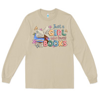 Mushroom just a girl who loves books Long Sleeve Tee - MaliasSmallBusiness
