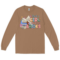 Toasted Coconut just a girl who loves books Long Sleeve Tee - MaliasSmallBusiness