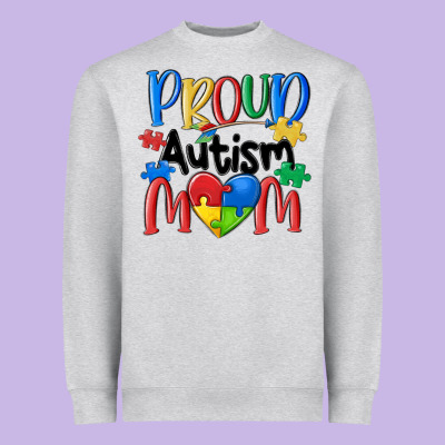 Proud Autism Mom Heavyweight Sweatshirt Designed By Maliassmallbusiness