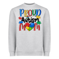 Heather Grey proud autism mom Heavyweight Sweatshirt - MaliasSmallBusiness