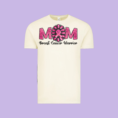 Breast Cancer Warrior Mom Vintage Tee Designed By Jasminsmagicworld
