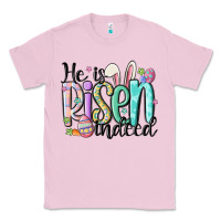 Bubblegum Pink he is risen indeed Classic Tee - MaliasSmallBusiness