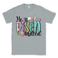 Heather Grey he is risen indeed Classic Tee - MaliasSmallBusiness