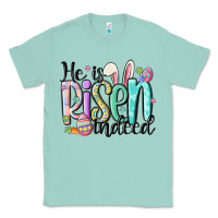 Seafoam he is risen indeed Classic Tee - MaliasSmallBusiness