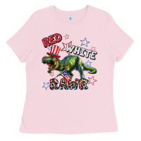 Red White Rawr 4th Of July Ladies Tee | Teevron