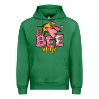 Emerald Bee Mine Valentines Day Urban Hoodie - OliviaCreatesArt