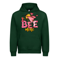 Forest Green Bee Mine Valentines Day Urban Hoodie - OliviaCreatesArt