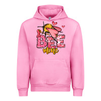 Fuchsia Pink Bee Mine Valentines Day Urban Hoodie - OliviaCreatesArt