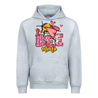 Heather Grey Bee Mine Valentines Day Urban Hoodie - OliviaCreatesArt