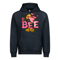 Navy Bee Mine Valentines Day Urban Hoodie - OliviaCreatesArt