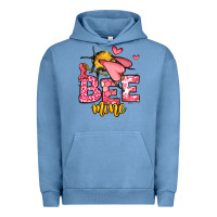 Pigment Pebble Blue Bee Mine Valentines Day Urban Hoodie - OliviaCreatesArt