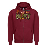 Burgundy the hunt is on Zipper Hoodie - Artiststas