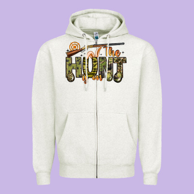 The Hunt Is On Zipper Hoodie Designed By Artiststas