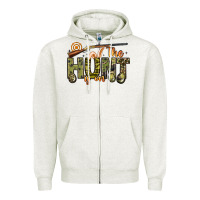 Oatmeal Heather the hunt is on Zipper Hoodie - Artiststas