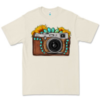 Bone Sunflower Gemstone Vintage Camera Premium Tee - FaDigitalArtStudio