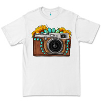 White Sunflower Gemstone Vintage Camera Premium Tee - FaDigitalArtStudio