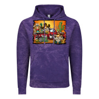 Cloud Purple western truck cowboy gnome background Vintage Hoodie - BarkalooDesign