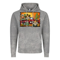 Cloud Rock western truck cowboy gnome background Vintage Hoodie - BarkalooDesign