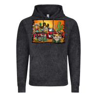 Vintage Black western truck cowboy gnome background Vintage Hoodie - BarkalooDesign