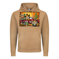 Vintage Camel western truck cowboy gnome background Vintage Hoodie - BarkalooDesign