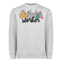Heather Grey social worker Heavyweight Sweatshirt - MaliasSmallBusiness