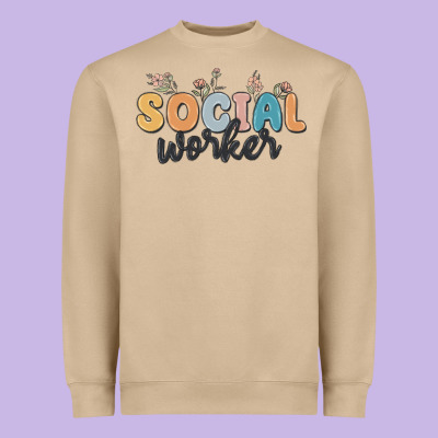 Social Worker Heavyweight Sweatshirt Designed By Maliassmallbusiness