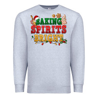 Heather Grey Baking spirits bright Premium Sweatshirt - NancyCooperArtShop