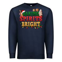 Navy Baking spirits bright Premium Sweatshirt - NancyCooperArtShop