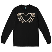 Black skeleton heart Long Sleeve Tee - MaliasSmallBusiness