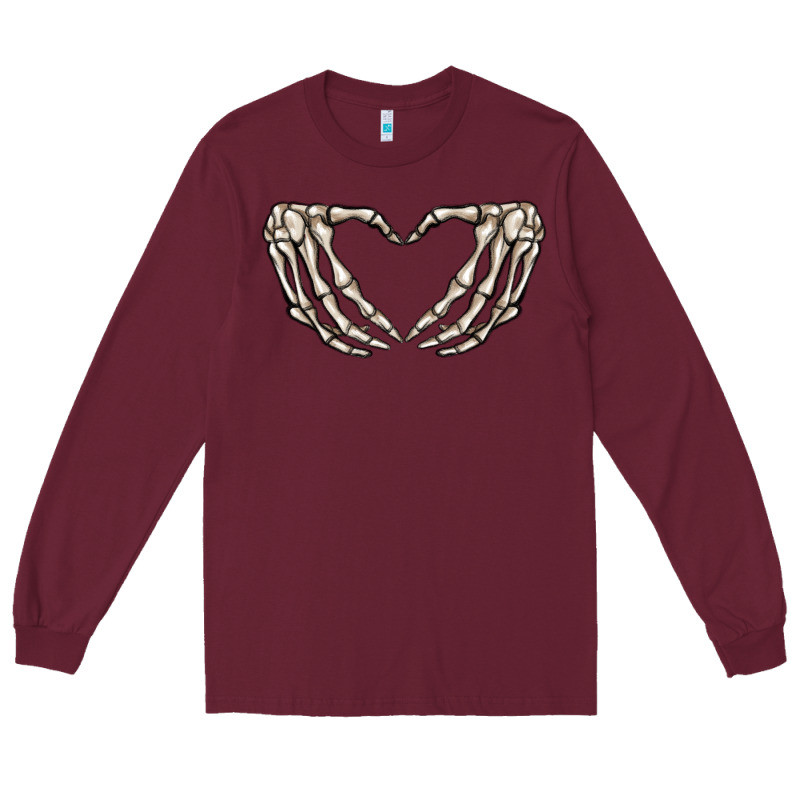 Skeleton Heart Long Sleeve Tee by MaliasSmallBusiness | Teevron