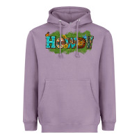 Lavender Western Howdy Heavyweight Hoodie - texasbilliewilder