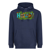Navy Western Howdy Heavyweight Hoodie - texasbilliewilder