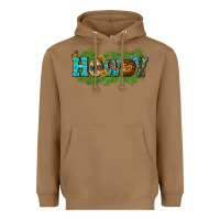 Toasted Coconut Western Howdy Heavyweight Hoodie - texasbilliewilder