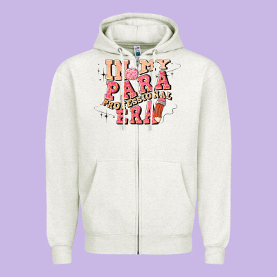 In My Parapro Era Zipper Hoodie Designed By Artiststas