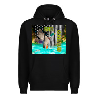 Black reel cool dad bass Premium Hoodie - TumblerDesignByShophia