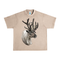 French Oak Reindeer Buck Deer Head Urban Heavy Tee - LillyAllenDesigns