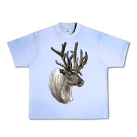 Grape Ice Reindeer Buck Deer Head Urban Heavy Tee - LillyAllenDesigns