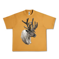Peanut Butter Reindeer Buck Deer Head Urban Heavy Tee - LillyAllenDesigns