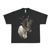 Pigment Black Reindeer Buck Deer Head Urban Heavy Tee - LillyAllenDesigns