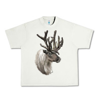 Pistachio Reindeer Buck Deer Head Urban Heavy Tee - LillyAllenDesigns