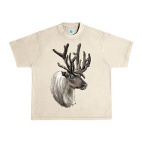 Sandshell Reindeer Buck Deer Head Urban Heavy Tee - LillyAllenDesigns